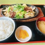 Bussankammiwasannanago - 鹿肉ヒレ肉鉄板焼き定食