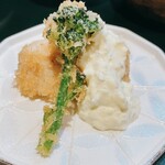 くずし割烹 樋ぐち -  本日のメイン　絶妙な火入れの魚フライ　タルタルが理想形