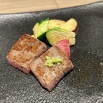 難波 鉄板焼き Sublime - 山葵と塩をのせて♡