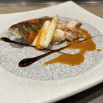 難波 鉄板焼き Sublime - オマール海老とホワイトアスパラです♡