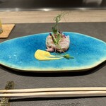 難波 鉄板焼き Sublime - ヒラメのカルパッチョサラダ仕立て♡