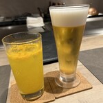 難波 鉄板焼き Sublime - 乾杯用のドリンクをとりあえず♡