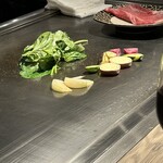 難波 鉄板焼き Sublime - すき焼きの準備が始まりました♡