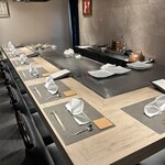 難波 鉄板焼き Sublime - カウンター席です♡開店時刻5時ピッタリに入店♡素敵な個室もありますがカウンター席にしました