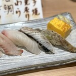 Sushi Onozaki - 石鯛・さわら・目光炙り・玉子焼