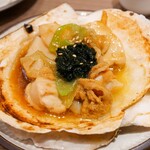 貝・刺身専門店 たか田 - 名物！天然活殼ほたてバター磯焼