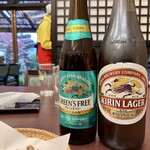 富松うなぎ屋 - ハンドルキーパーなのでノンアルコール。友人たちはキリンラガー。