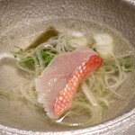 食べるお宿 浜の湯 - ネギと一緒にしゃぶしゃぶ