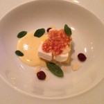 ビオディナミコ - DOLCE、サフランチーズケーキ レモンギアッチャータ