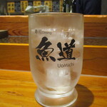 Uomichi - やわらぎ水と共に美味しい冷酒をいただきました。。