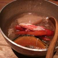 並木橋なかむら - かぶらと秋野菜の風呂炊　蟹のあんかけ