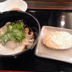 讃岐製麺 - とろ玉ぶっかけうどん(温・並)とさつまいも天