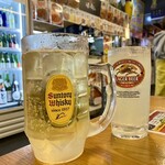 Chimmi Dou - 角ハイ メガ 750円。（ジムビームのメガなら550円）
      レモンチューハイ 400円。