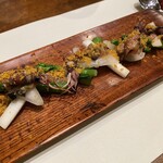 Gustare 佳乃や - 蛍烏賊の燻製　春野菜のサラダ仕立て