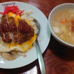 お食事処　ポーク - 『ポーク風ランチ+とん汁』(税込み750円)