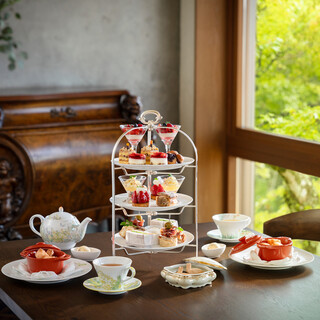 Afternoon tea while looking at the moss garden!