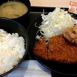 松のや - ロースかつ＆本格唐揚げ定食大（860円）