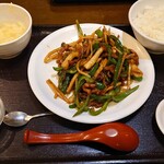 Shisen Ryouri Shokuisen - 牛肉とピーマンの細切炒め定食