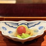 壽山 - ウニ、丸茄子、トマト、ソラマメ