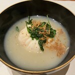 CRAFEAT - 海老真薯、新玉ねぎのすり流し