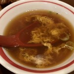 一楽 - とんてき定食（1,550円＋税）
            スープ