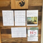 鶏魚 - 店舗ドアの案内