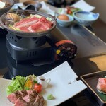 Yonezawa Gyuu Ooki Kongoukaku Sukiyaki Shabushabu Bishamon - 