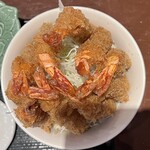 エビフライと定食 うおのぶ食堂 - エビフライ丼1980円