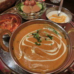 スパイスダイナー - バターチキン食事セット1200円