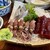丸千葉 - 料理写真:刺身盛合せ（ホタルイカ、鯨、いわし）。