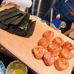 食堂みかん - ホタテ磯部巻き