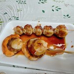 杉原功商店 - いかなんこつ＆ほたて串焼き