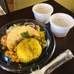 カレーライス&ばる しえすた - ♪２種の合い盛り弁当¥1100ビフォー