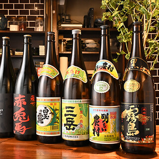 A wide selection of Kagoshima potato shochu! The more you drink, the more you save!