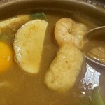 麺処 龍 - カレー煮込みうどん　具材たち