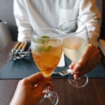 Pondichery - スンダラ（ノンアルコールカクテル）とスパークリングワインで乾杯