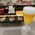 鮨処ささき - 料理写真:お通し三品とグラス生ビール