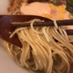 とりそば 下地橋 - 鶏しおそば　麺