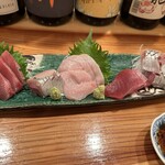 四季素材 お々岡 - メジマグロ、キンキ、ニシンのお刺身