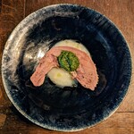 島田料理店 - 茹で豚タンに冷たい摺り流し。素晴らしい！