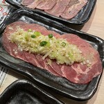 0秒レモンサワー 仙台ホルモン焼肉酒場 ときわ亭 - 薄切りねぎ塩牛タン。美味し。