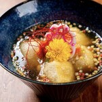 Deep-fried Kyoto wheat gluten and tofu soup