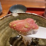 Kitahama Uoji - 本マグロうなじとひっさげの合盛丼1000円