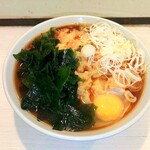 Soutei - かき揚げ天うどん￥530＆わかめ￥80＆玉子￥80