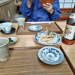 仲佐 - 天ぷら。お通しの葉わさびの醤油漬けも美味しかったです。