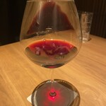 すすきの焼肉きらく - グラス赤ワイン