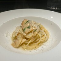 malca - 福岡県産　タケノコ，パルミジャーノ，アーリオオーリオ，スパゲッティ