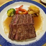 盛盛亭 - ステーキ定食(シンタマ)アップ