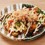 Okonomiyaki style Seafood pancake