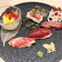 菅乃屋 銀座通り店 - 馬握り盛り合わせ